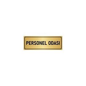 Özarslan Dizayn Departman Kapı İsimliği Personel Odası 7x20 cm Altın Renk Metal Yönlendirme Levhası