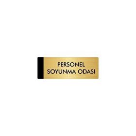 Özarslan Dizayn Departman Kapı İsimliği Personel Soyunma Odası 10x20 cm Altın Renk Metal Yönlendirme Levhası