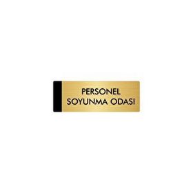 Özarslan Dizayn Departman Kapı İsimliği Personel Soyunma Odası 5x20 cm Altın Renk Metal Yönlendirme Levhası