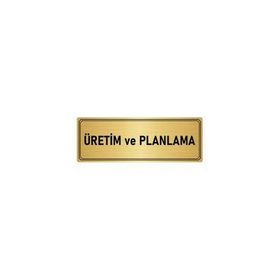 Özarslan Dizayn Departman Kapı İsimliği Planlama 10x20 cm Altın Renk Metal Yönlendirme Levhası