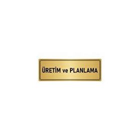Özarslan Dizayn Departman Kapı İsimliği Planlama 10x20 cm Altın Renk Metal Yönlendirme Levhası
