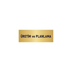 Özarslan Dizayn Departman Kapı İsimliği Planlama 10x20 cm Altın Renk Metal Yönlendirme Levhası