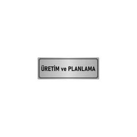 Özarslan Dizayn Departman Kapı İsimliği Planlama 10x20 cm Gümüş Renk Metal Yönlendirme Levhası