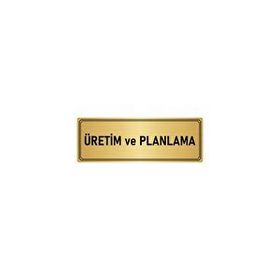 Özarslan Dizayn Departman Kapı İsimliği Planlama 5x20 cm Altın Renk Metal Yönlendirme Levhası