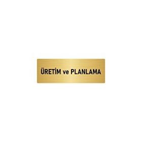 Özarslan Dizayn Departman Kapı İsimliği Planlama 5x20 cm Altın Renk Metal Yönlendirme Levhası