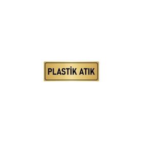 Özarslan Dizayn Departman Kapı İsimliği Plastik Atık 10x20 cm Altın Renk Metal Yönlendirme Levhası