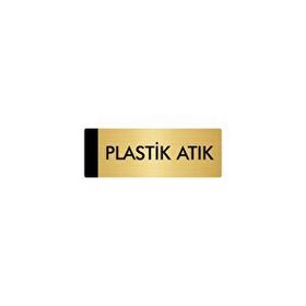 Özarslan Dizayn Departman Kapı İsimliği Plastik Atık 10x20 cm Altın Renk Metal Yönlendirme Levhası
