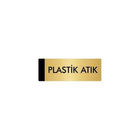 Özarslan Dizayn Departman Kapı İsimliği Plastik Atık 10x20 cm Altın Renk Metal Yönlendirme Levhası