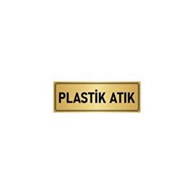 Özarslan Dizayn Departman Kapı İsimliği Plastik Atık 5x20 cm Altın Renk Metal Yönlendirme Levhası