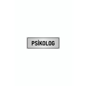 Özarslan Dizayn Departman Kapı İsimliği Psikolog 10x20 cm Gümüş Renk Metal Yönlendirme Levhası