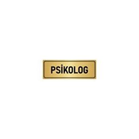 Özarslan Dizayn Departman Kapı İsimliği Psikolog 5x20 cm Altın Renk Metal Yönlendirme Levhası