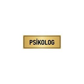 Özarslan Dizayn Departman Kapı İsimliği Psikolog 5x20 cm Altın Renk Metal Yönlendirme Levhası