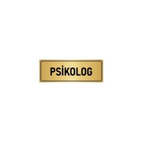 Özarslan Dizayn Departman Kapı İsimliği Psikolog 5x20 cm Altın Renk Metal Yönlendirme Levhası