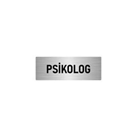 Özarslan Dizayn Departman Kapı İsimliği Psikolog 5x20 cm Gümüş Renk Metal Yönlendirme Levhası