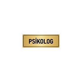 Özarslan Dizayn Departman Kapı İsimliği Psikolog 7x20 cm Altın Renk Metal Yönlendirme Levhası