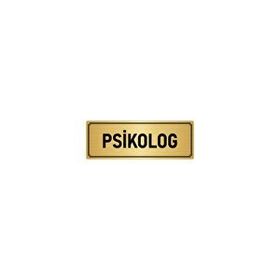 Özarslan Dizayn Departman Kapı İsimliği Psikolog 7x20 cm Altın Renk Metal Yönlendirme Levhası
