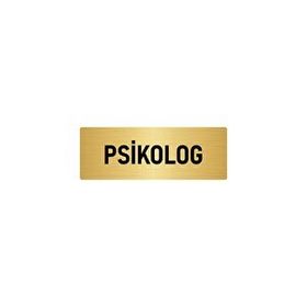 Özarslan Dizayn Departman Kapı İsimliği Psikolog 7x20 cm Altın Renk Metal Yönlendirme Levhası