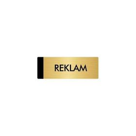 Özarslan Dizayn Departman Kapı İsimliği Reklam 10x20 cm Altın Renk Metal Yönlendirme Levhası