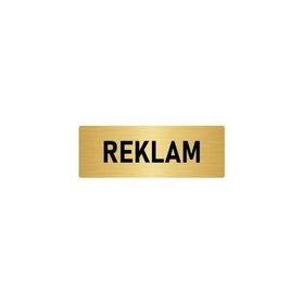 Özarslan Dizayn Departman Kapı İsimliği Reklam 5x20 cm Altın Renk Metal Yönlendirme Levhası