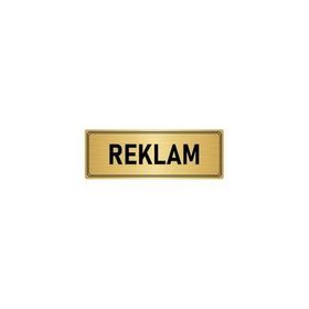 Özarslan Dizayn Departman Kapı İsimliği Reklam 7x20 cm Altın Renk Metal Yönlendirme Levhası
