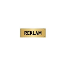 Özarslan Dizayn Departman Kapı İsimliği Reklam 7x20 cm Altın Renk Metal Yönlendirme Levhası