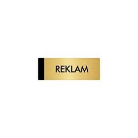 Özarslan Dizayn Departman Kapı İsimliği Reklam 7x20 cm Altın Renk Metal Yönlendirme Levhası
