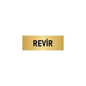 Özarslan Dizayn Departman Kapı İsimliği Revir 10x20 cm Altın Renk Metal Yönlendirme Levhası