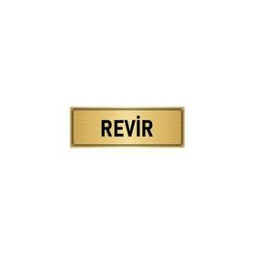 Özarslan Dizayn Departman Kapı İsimliği Revir 10x20 cm Altın Renk Metal Yönlendirme Levhası