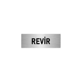 Özarslan Dizayn Departman Kapı İsimliği Revir 10x20 cm Gümüş Renk Metal Yönlendirme Levhası