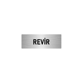 Özarslan Dizayn Departman Kapı İsimliği Revir 10x20 cm Gümüş Renk Metal Yönlendirme Levhası