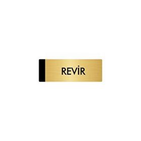 Özarslan Dizayn Departman Kapı İsimliği Revir 5x20 cm Altın Renk Metal Yönlendirme Levhası