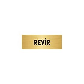 Özarslan Dizayn Departman Kapı İsimliği Revir 5x20 cm Altın Renk Metal Yönlendirme Levhası