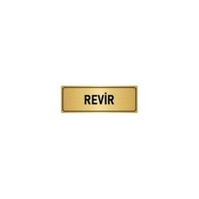 Özarslan Dizayn Departman Kapı İsimliği Revir 5x20 cm Altın Renk Metal Yönlendirme Levhası