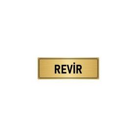 Özarslan Dizayn Departman Kapı İsimliği Revir 5x20 cm Altın Renk Metal Yönlendirme Levhası