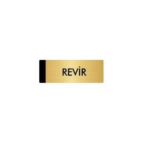 Özarslan Dizayn Departman Kapı İsimliği Revir 5x20 cm Altın Renk Metal Yönlendirme Levhası