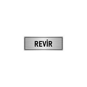Özarslan Dizayn Departman Kapı İsimliği Revir 5x20 cm Gümüş Renk Metal Yönlendirme Levhası