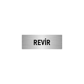 Özarslan Dizayn Departman Kapı İsimliği Revir 5x20 cm Gümüş Renk Metal Yönlendirme Levhası