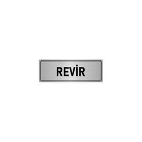 Özarslan Dizayn Departman Kapı İsimliği Revir 5x20 cm Gümüş Renk Metal Yönlendirme Levhası
