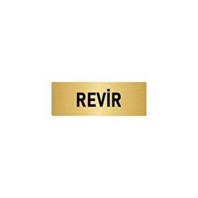 Özarslan Dizayn Departman Kapı İsimliği Revir 7x20 cm Altın Renk Metal Yönlendirme Levhası