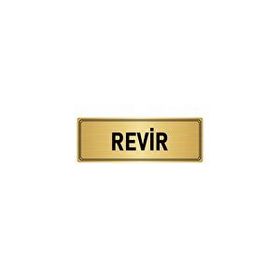 Özarslan Dizayn Departman Kapı İsimliği Revir 7x20 cm Altın Renk Metal Yönlendirme Levhası