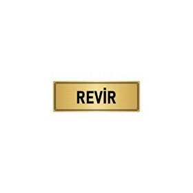Özarslan Dizayn Departman Kapı İsimliği Revir 7x20 cm Altın Renk Metal Yönlendirme Levhası