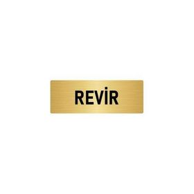 Özarslan Dizayn Departman Kapı İsimliği Revir 7x20 cm Altın Renk Metal Yönlendirme Levhası
