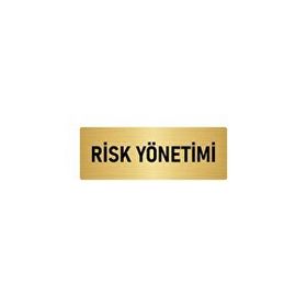 Özarslan Dizayn Departman Kapı İsimliği Risk Yönetimi 10x20 cm Altın Renk Metal Yönlendirme Levhası