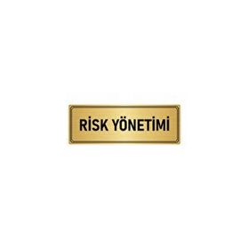 Özarslan Dizayn Departman Kapı İsimliği Risk Yönetimi 10x20 cm Altın Renk Metal Yönlendirme Levhası