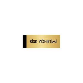 Özarslan Dizayn Departman Kapı İsimliği Risk Yönetimi 10x20 cm Altın Renk Metal Yönlendirme Levhası