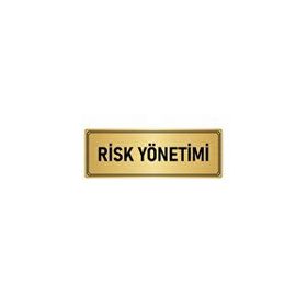 Özarslan Dizayn Departman Kapı İsimliği Risk Yönetimi 7x20 cm Altın Renk Metal Yönlendirme Levhası