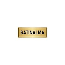 Özarslan Dizayn Departman Kapı İsimliği Satınalma 10x20 cm Altın Renk Metal Yönlendirme Levhası