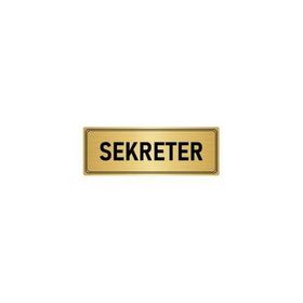 Özarslan Dizayn Departman Kapı İsimliği Sekreter 10x20 cm Altın Renk Metal Yönlendirme Levhası
