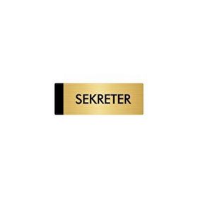 Özarslan Dizayn Departman Kapı İsimliği Sekreter 10x20 cm Altın Renk Metal Yönlendirme Levhası