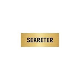 Özarslan Dizayn Departman Kapı İsimliği Sekreter 10x20 cm Altın Renk Metal Yönlendirme Levhası